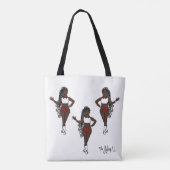 Geflochtener Tänzer personalisierte Tasche (Rot) (Rückseite)