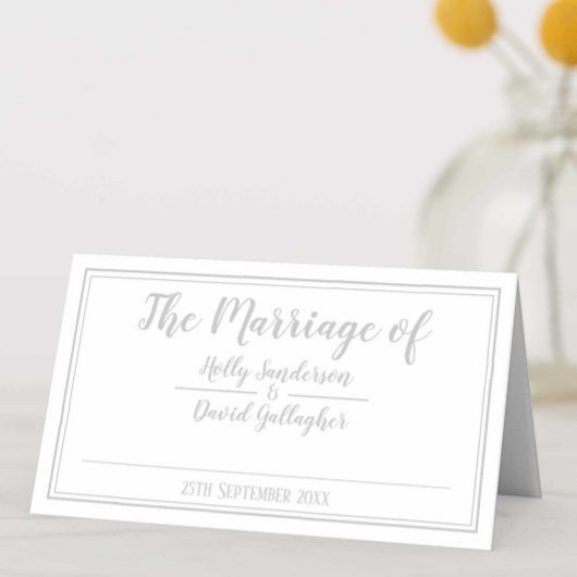 Geflochtener zweiseitiger Hochzeitstag Platzkarte