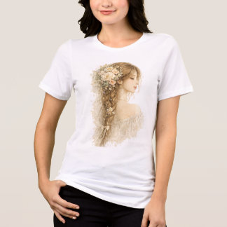 Geflochtenes Boho-Mädchen Tri-Blend Shirt