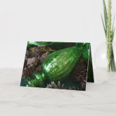 Geflochtenes grünes Quecksilberglas & Pinecones We Karte (Vorderseite)