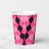 Geflochtenes Harlequin, Pink-Schwarz-PAPER-PARTY C Pappbecher (Rechts)