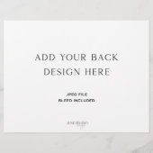 Geflochtenes Hochzeitsprogramm 8.5x11" (Hinten)