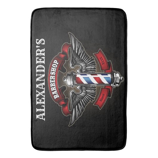 Geflügel-Barberpole personalisieren Badematte (Vorderseite Vertikal)