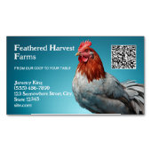 Geflügel-Bauer mit kundenspezifischer QR Magnetische Visitenkarte (Vorderseite)