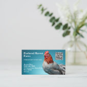 Geflügel-Bauer mit kundenspezifischer QR Visitenkarte (Stehend Vorderseite)