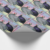 Geflügel der Guinea-drei Geschenkpapier (Ecke)