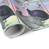 Geflügel der Guinea-drei Geschenkpapier (Rolleneckpunkt)