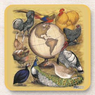 Geflügel der Welt Getränkeuntersetzer
