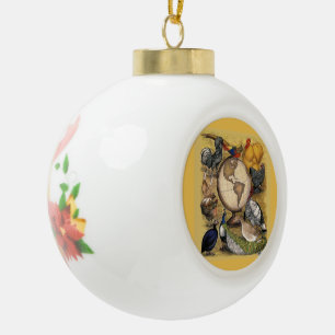 Geflügel der Welt Keramik Kugel-Ornament