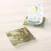 Geflügel-Elm-Fee in einem Baum Glasuntersetzer (Schrägansicht)