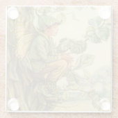 Geflügel-Elm-Fee in einem Baum Glasuntersetzer (Rückseite)