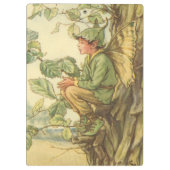 Geflügel-Elm-Fee in einem Baum Klemmbrett (Rückseite)