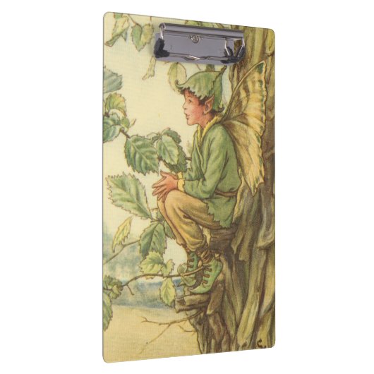 Geflügel-Elm-Fee in einem Baum Klemmbrett (Rechts)