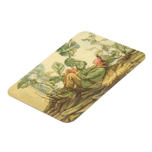 Geflügel-Elm-Fee in einem Baum Magnet (Linke Seite)