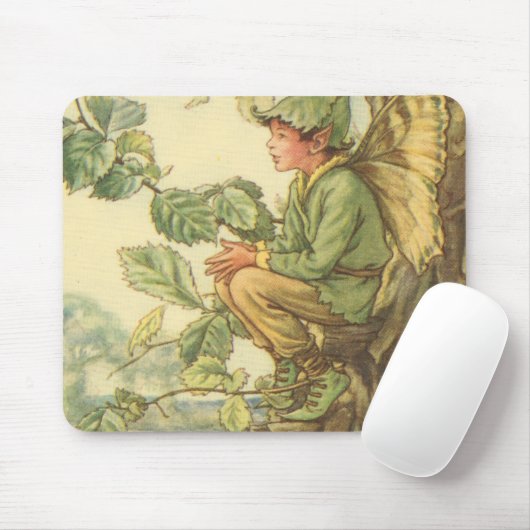 Geflügel-Elm-Fee in einem Baum Mousepad (Mit Mouse)