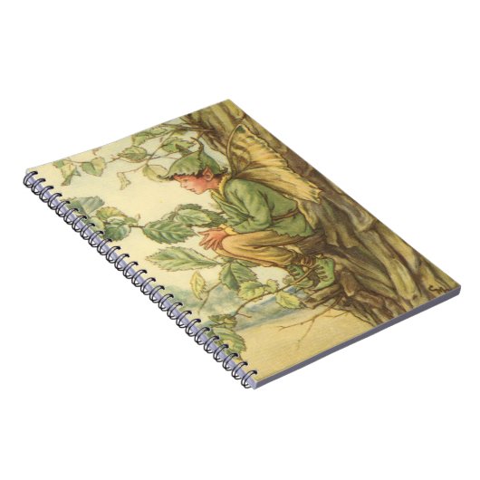 Geflügel-Elm-Fee in einem Baum Notizblock (Rechte Seite)