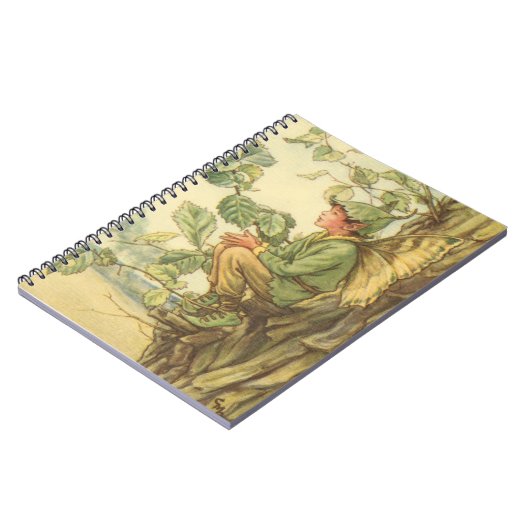 Geflügel-Elm-Fee in einem Baum Notizblock (Linke Seite)