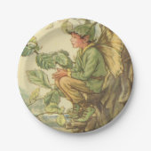 Geflügel-Elm-Fee in einem Baum Pappteller (Vorderseite)