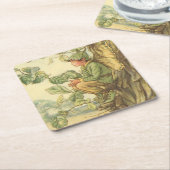 Geflügel-Elm-Fee in einem Baum Rechteckiger Pappuntersetzer (angewinkelt)