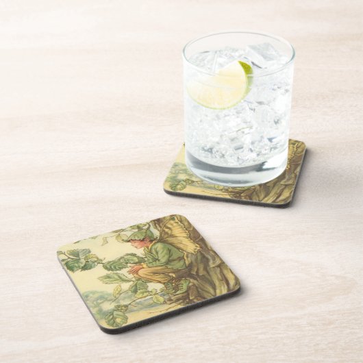 Geflügel-Elm-Fee in einem Baum Untersetzer (Rechte Seite)