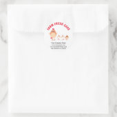 Geflügel, frisch gezüchtet runder aufkleber (Tasche)