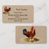 Geflügel, Hühner, Eier - freier Lauf, Bio Geschäft Visitenkarte (Vorne/Hinten)