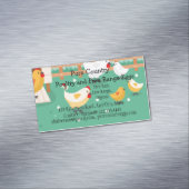 Geflügel, Hühnereier Gratislauf, Bio Magnetische Visitenkarte (Beispiel)