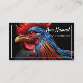 Geflügel-Hühnerzucht — Zoll-QR Visitenkarte (Vorderseite)