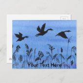 Geflügel im Flug Postkarte (Vorne/Hinten)