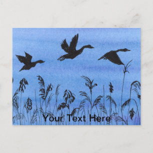 Geflügel im Flug Postkarte
