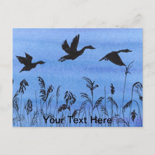 Geflügel im Flug Postkarte (Vorderseite)