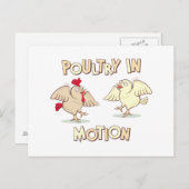 Geflügel in Bewegung Postkarte (Vorne/Hinten)