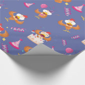 Geflügel lustig geschenkpapier (Ecke)