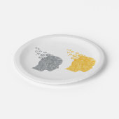 Geflügel Pappteller (Schrägansicht)