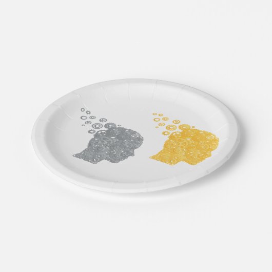 Geflügel Pappteller (Schrägansicht)