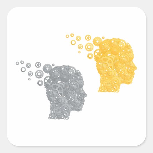 Geflügel Quadratischer Aufkleber (Vorderseite)