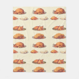 Geflügel: Rosthühner, Roastgänse, Rost, Türkei Fleecedecke