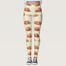 Geflügel: Rosthühner, Roastgänse, Rost, Türkei Leggings