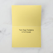 Geflügel-Sprachglückliche Erntedank-Truthähne Feiertagskarte (Innenseite)