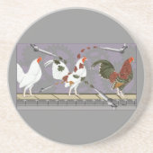 Geflügelpainter Sandstein Untersetzer (Vorne)