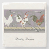 Geflügelpainter Steinuntersetzer (Vorderseite)