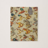 Geflügelrooster Hühnerland Vintage Kunst Puzzle (Vertikal)