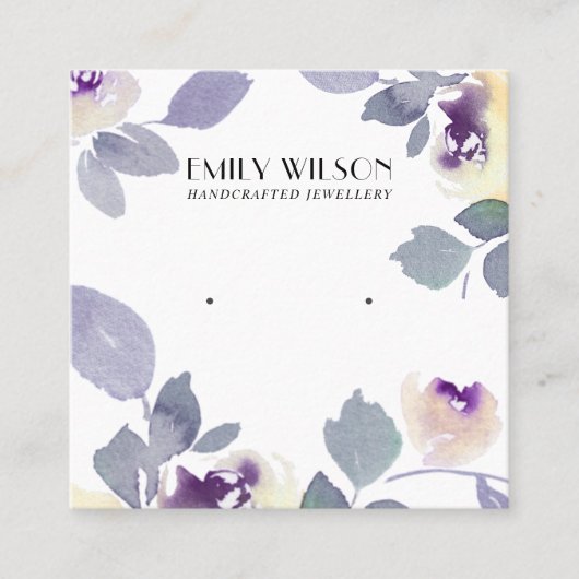 GEFLÜGELSTUDIE DER LILAC-ROSE QUADRATISCHE VISITENKARTE (Vorderseite)