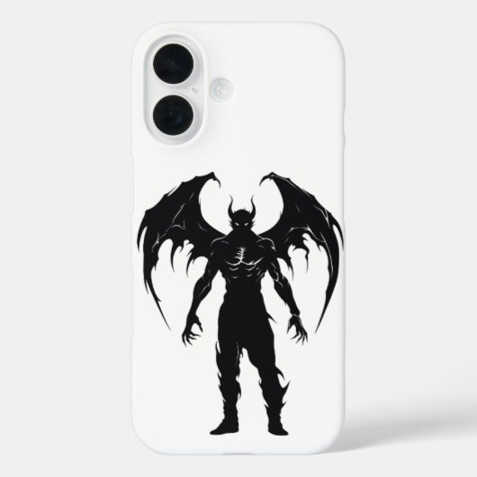 Geflügelte Dämonensilhouette Case-Mate iPhone Hülle (Rückseite)
