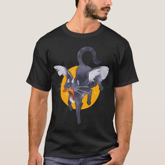 Geflügelte Katze T-Shirt (Vorderseite)