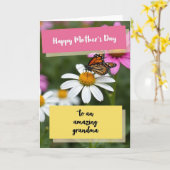 Geflügelte Muttertags-Karte Karte (Gelbe Blume)