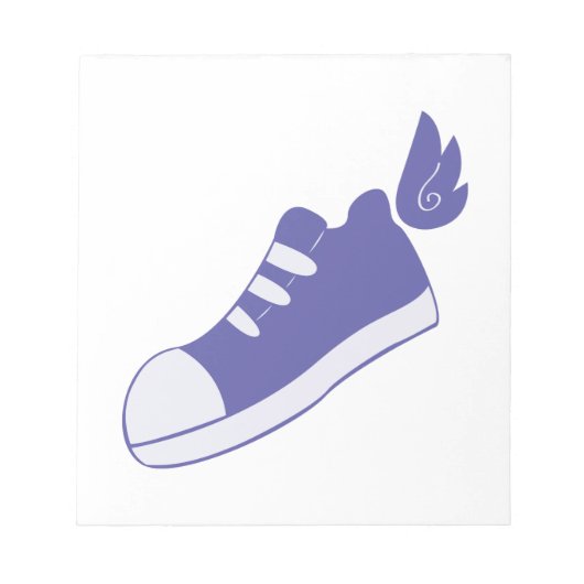 Geflügelte Schuhe Notizblock (Vorderseite)