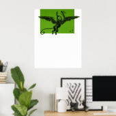 Geflügelter Affe Poster (Heimbüro)
