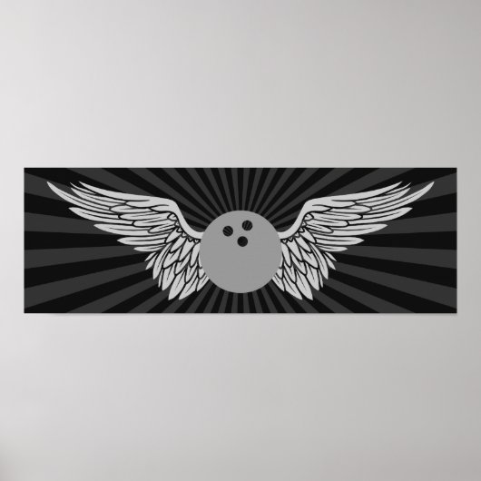 geflügelter Bowling Poster (Vorne)