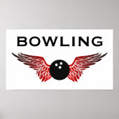 geflügelter Bowling Poster (Vorne)